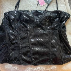 Black sequin Corset top